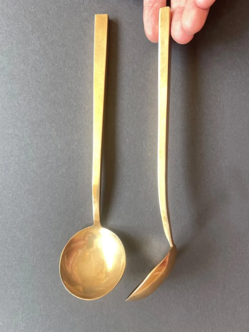 Pamono Scanline Flatware for 6 by Sigvard Bernadotte, 1950s, Set of 39> Cutlery & Serving Utensils