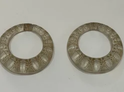 Clearance Pamono Scarab Rings in Frosted Glass with Patina by René Lalique for Lalique, 1930s, Set of 2