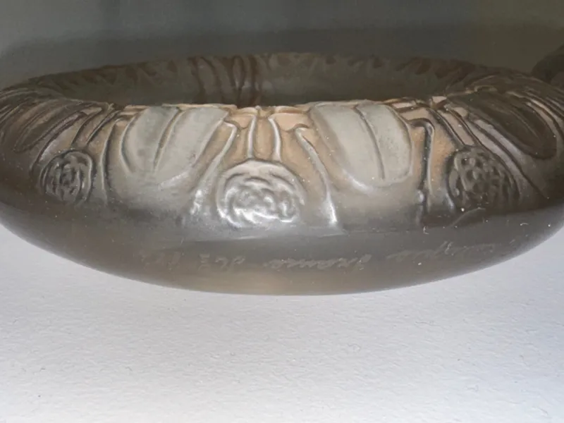 Clearance Pamono Scarab Rings in Frosted Glass with Patina by René Lalique for Lalique, 1930s, Set of 2