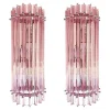 Online Pamono Scenographic Pink Triedro Murano Glass Wall Sconces by Simoeng, Set of 2