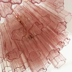 Pamono Scenographic Pink Tronchi Murano Glass Chandelier in Venini Style by Simoeng> Ceiling Lights