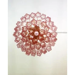 Pamono Scenographic Pink Tronchi Murano Glass Chandelier in Venini Style by Simoeng><noscript><img width=