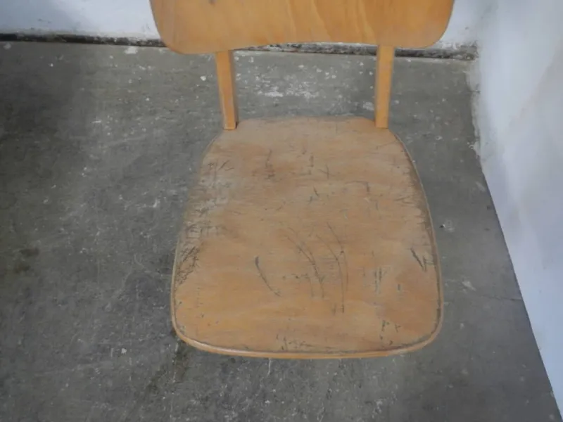 Pamono School Bench with Chair, 1960, Set of 2> Children's Tables