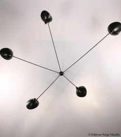 Clearance Pamono Sconce 2 with Rotating Straight Arms by Serge Mouille