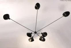 Clearance Pamono Sconce 2 with Rotating Straight Arms by Serge Mouille