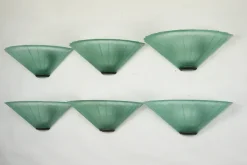 Pamono Sconces in Green Murano Glass from De Majo, Italy, 1980s, Set of 6> Floor Lamps