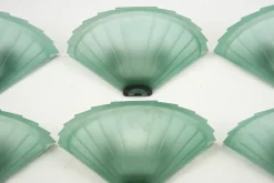 Pamono Sconces in Green Murano Glass from De Majo, Italy, 1980s, Set of 6><noscript><img width=