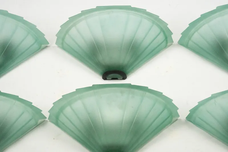 Pamono Sconces in Green Murano Glass from De Majo, Italy, 1980s, Set of 6> Floor Lamps