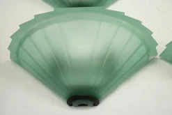 Pamono Sconces in Green Murano Glass from De Majo, Italy, 1980s, Set of 6><noscript><img width=