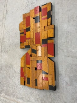 Pamono Scott Troxel, Red Raider, 2024, Acrylic & Oil on Repurposed Flooring><noscript><img width=