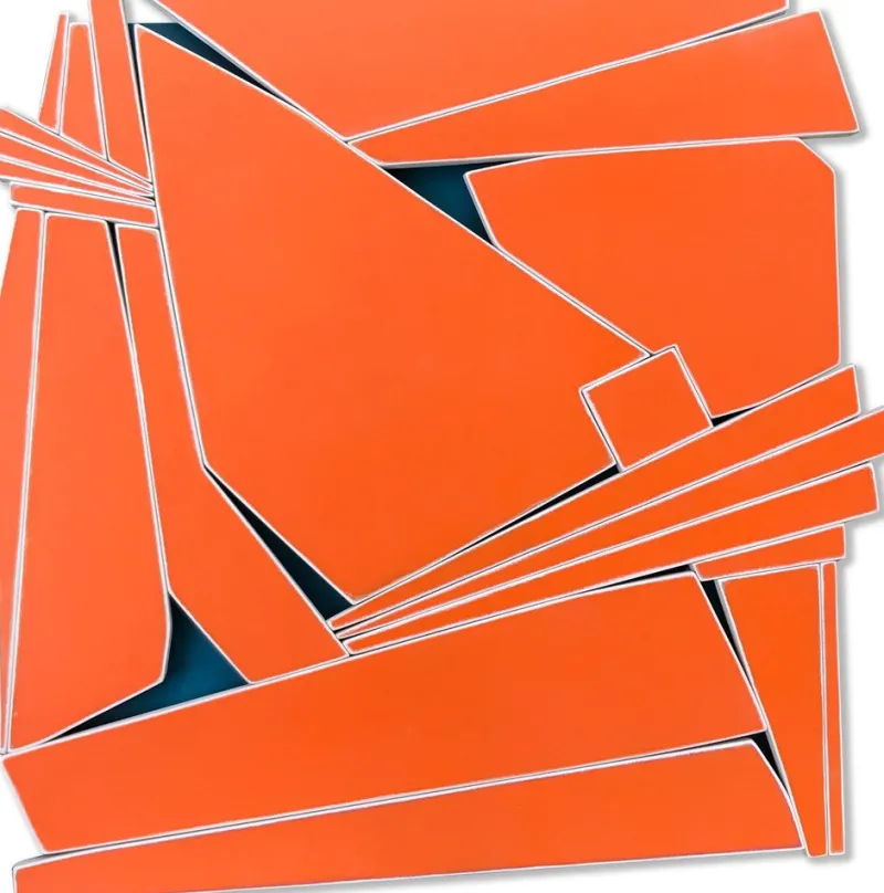 Pamono Scott Troxel, Tangerine, 2021, Spray Acrylic on Wood Sculpture> Sculpture