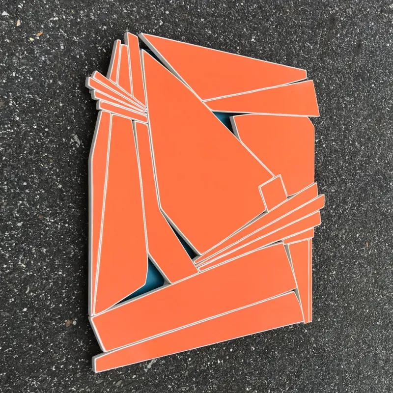 Pamono Scott Troxel, Tangerine, 2021, Spray Acrylic on Wood Sculpture> Sculpture