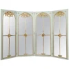 Pamono Screen Room Divider with Mirrors on Each Panel in Lacquered Wood and Gilt Bronze, 1880> Room Dividers & Screens