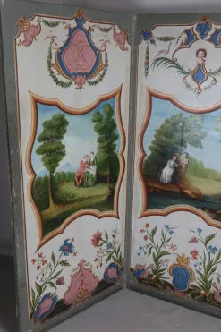 Online Pamono Screen with Oil Painting, 1800s