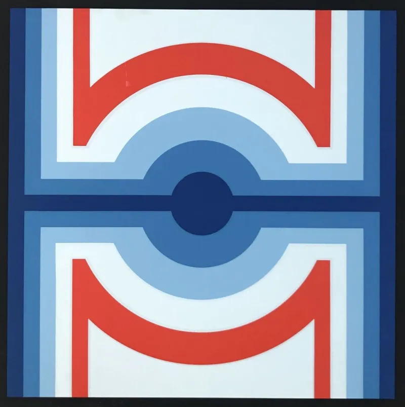 Pamono Screenprint by Jo Niemeyer, 1974> Minimalist