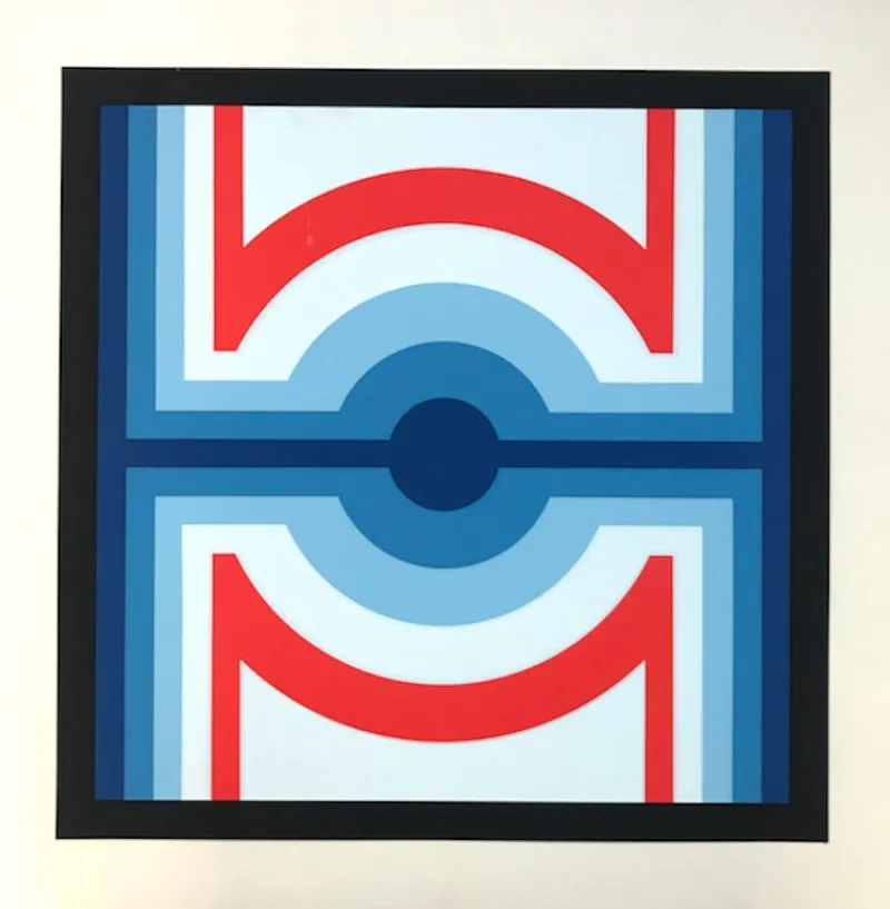 Pamono Screenprint by Jo Niemeyer, 1974> Minimalist