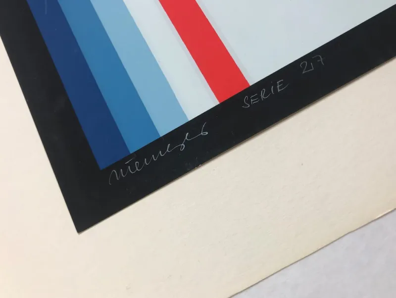 Pamono Screenprint by Jo Niemeyer, 1974> Minimalist