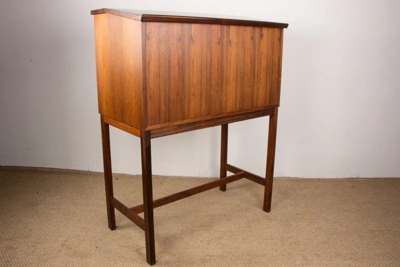 Pamono Scriban Bar and Secretary in Rosewood and Formica by Hans Olsen for C.S Mobler, 1960> Secretaires