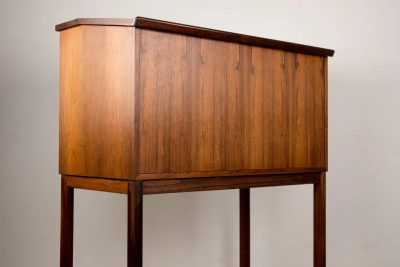 Pamono Scriban Bar and Secretary in Rosewood and Formica by Hans Olsen for C.S Mobler, 1960> Secretaires