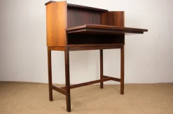 Pamono Scriban Bar and Secretary in Rosewood and Formica by Hans Olsen for C.S Mobler, 1960><noscript><img width=