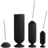 Hot Pamono Sculpted Flamed Wood Vases by Jan Garncarek, Set of 4