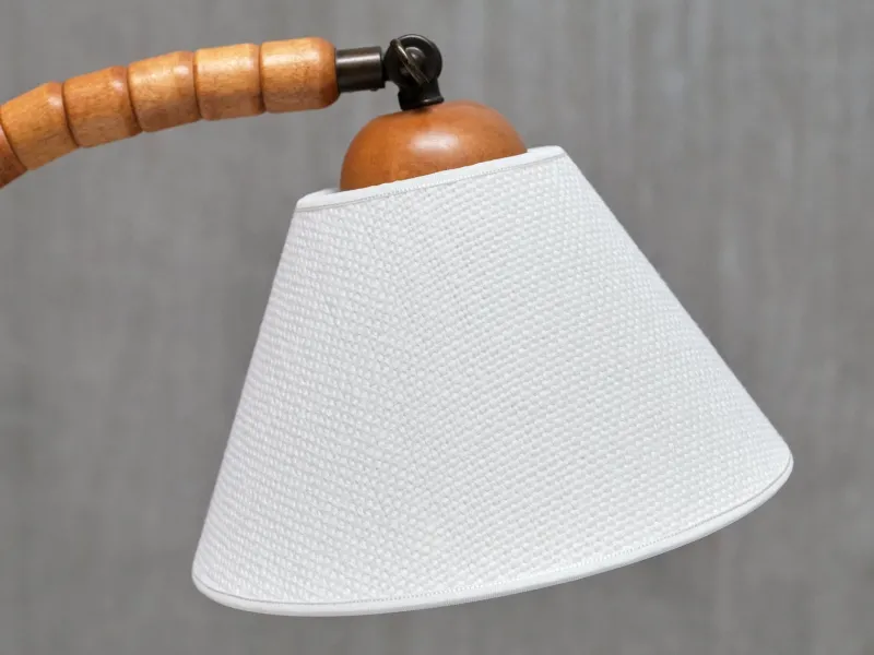 Pamono Sculptural Adjustable Table Lamps in Beech from Markslöjd, Sweden, 1960s, Set of 2