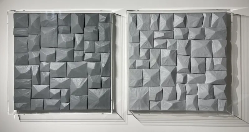 Pamono Sculptural Block Wall Hangings, 2021, Plaster, Set of 2> Wall Decor
