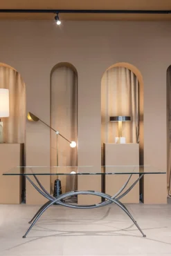 Clearance Pamono Sculptural Centre Table with Glass Top and Wrought Iron Frame