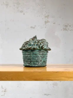 Pamono Sculptural Gilt Bronze Ice Bucket by Mauro Manetti, Italy, 1970s><noscript><img width=