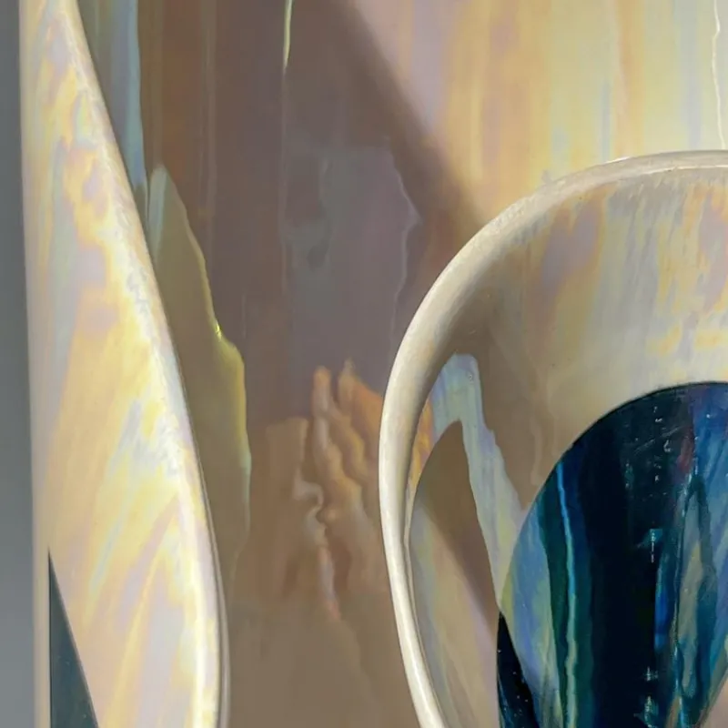Discount Pamono Sculptural Iridescent Ceramic Vase, 1960s-1970s