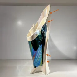 Discount Pamono Sculptural Iridescent Ceramic Vase, 1960s-1970s