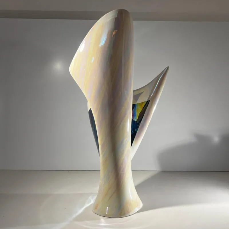 Discount Pamono Sculptural Iridescent Ceramic Vase, 1960s-1970s