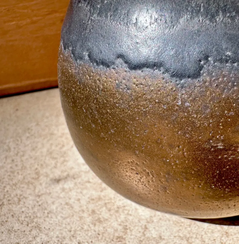 Pamono Sculptural Layer-Glazed Studio Ceramic Art Vase by Cornelsen Kindermann, Germany, 1960s> Vases