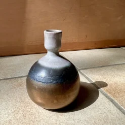 Pamono Sculptural Layer-Glazed Studio Ceramic Art Vase by Cornelsen Kindermann, Germany, 1960s><noscript><img width=