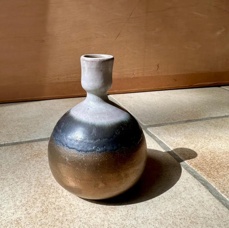 Pamono Sculptural Layer-Glazed Studio Ceramic Art Vase by Cornelsen Kindermann, Germany, 1960s> Vases