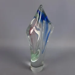 Pamono Sculptural Sommerso Murano Glass Vase by Archimede Seguso for Flavio Poli, 1960s