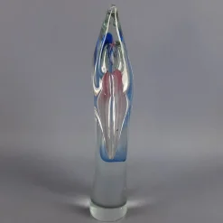 Pamono Sculptural Sommerso Murano Glass Vase by Archimede Seguso for Flavio Poli, 1960s
