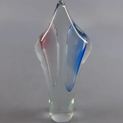 Pamono Sculptural Sommerso Murano Glass Vase by Archimede Seguso for Flavio Poli, 1960s