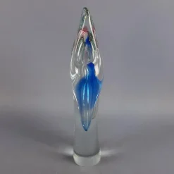 Pamono Sculptural Sommerso Murano Glass Vase by Archimede Seguso for Flavio Poli, 1960s