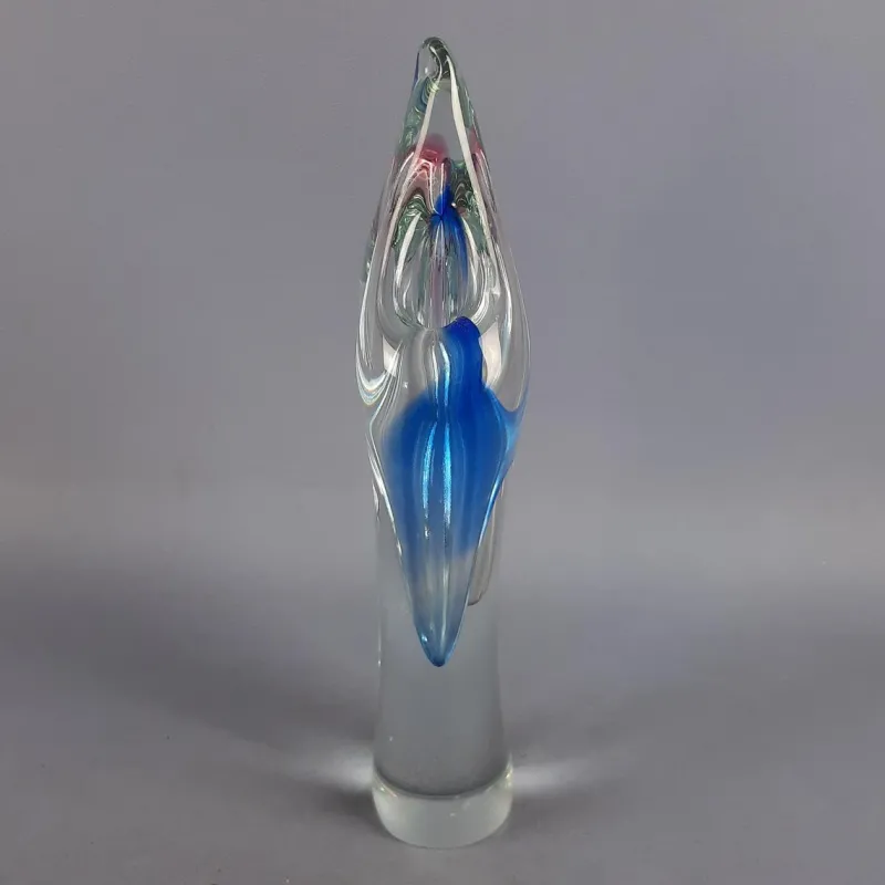 Pamono Sculptural Sommerso Murano Glass Vase by Archimede Seguso for Flavio Poli, 1960s