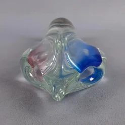 Pamono Sculptural Sommerso Murano Glass Vase by Archimede Seguso for Flavio Poli, 1960s