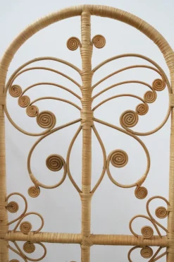 Online Pamono Sculptural Three-Part Room Divider in Rattan and Wicker, 1970s