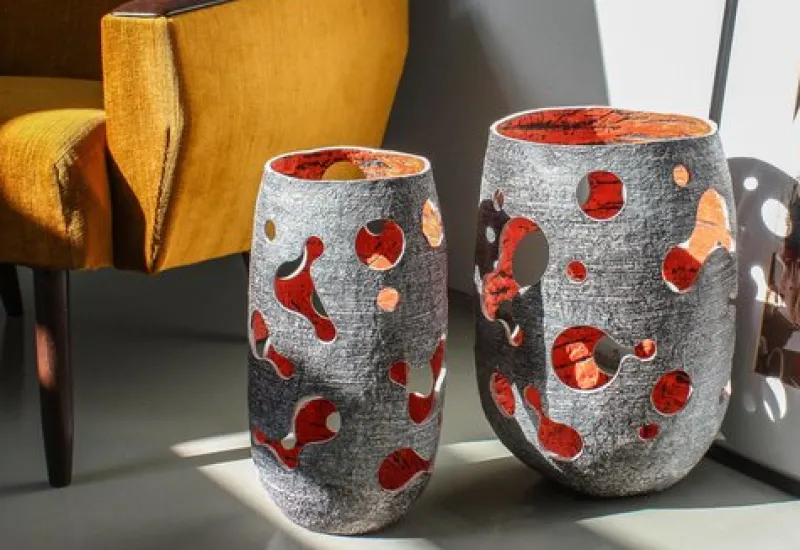 Pamono Sculptural Wide Lantern Vase by Donatas Zukauskas> Garden Lighting|Garden Lighting