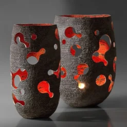 Pamono Sculptural Wide Lantern Vase by Donatas Zukauskas><noscript><img width=