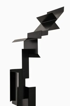 Outlet Pamono Sculpture in Black Lacquered Metal by Lars-Erik Falk, 1969