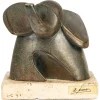 Clearance Pamono Sculpture of an Elephant, 20th Century, Bronze on Marble Base