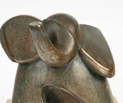 Clearance Pamono Sculpture of an Elephant, 20th Century, Bronze on Marble Base