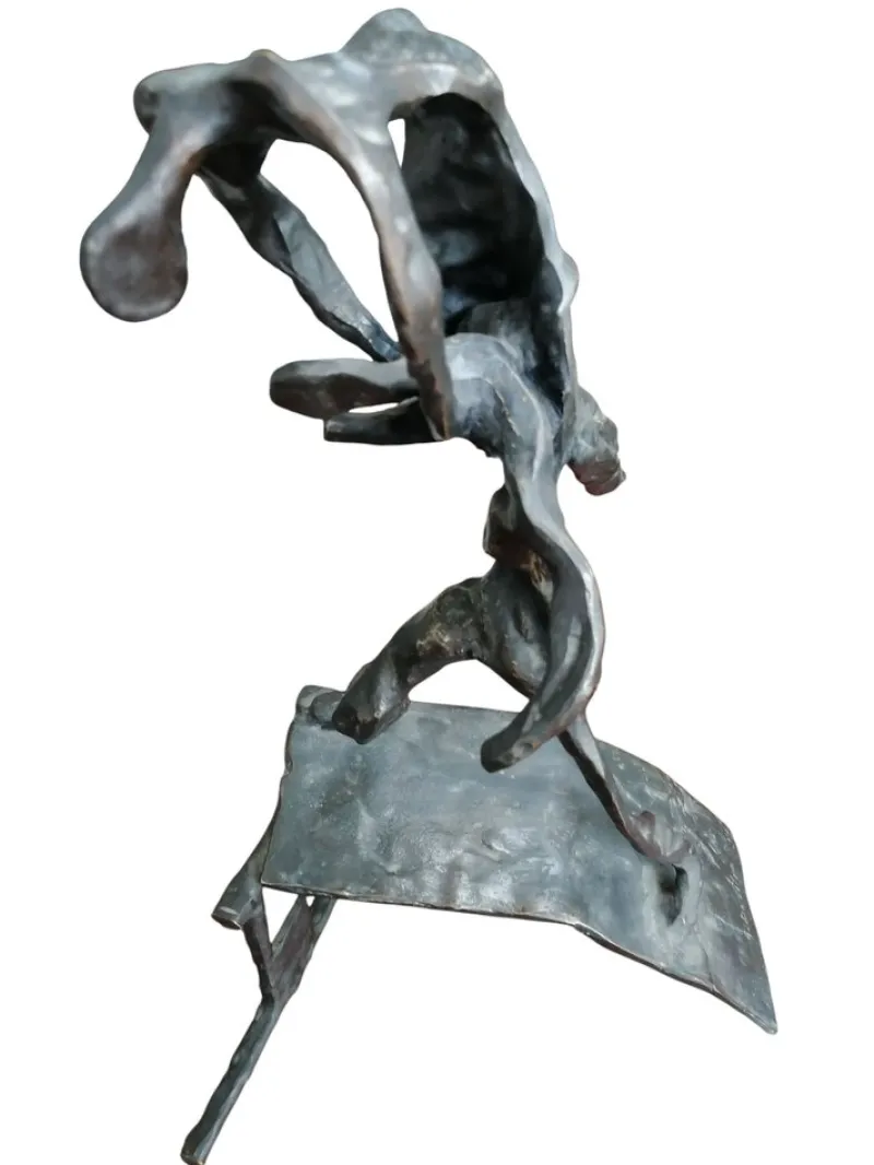 Clearance Pamono Sculpture of Wrestlers, 1970s, Bronze