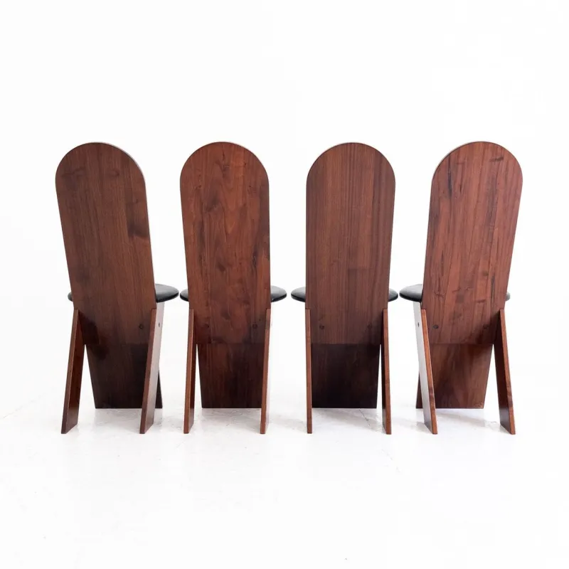 Pamono SD57 Chairs attributed to Marco Zanuso for Poggi, Italy, 1970s, Set of 4> Side Chairs & Dining Chairs