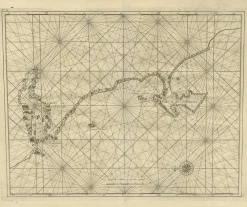 Discount Pamono Sea Chart of Baya De Saldanha with Robben Island in South Africa, 1726, Paper